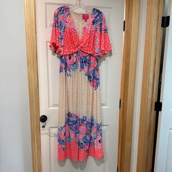 east atlanta maxi dress navy Navy Blazer Empire Ruffle Sleeve Maxi Dress